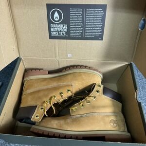 Timberland Classic Waterproof Boots Youth Size 5 Tan Suede Lace Up